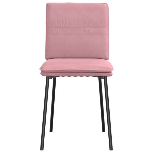 vidaXL Chaises &agrave; manger lot de 6 rose velours