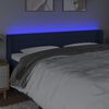 vidaXL T&ecirc;te de lit &agrave; LED Bleu 163x16x78/88 cm Tissu