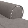 vidaXL Chaise longue avec coussin Taupe 91 x 157 x 91 cm tissu