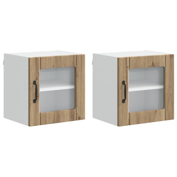 vidaXL Armoire de cuisine 2 pcs Ch&ecirc;ne artisanal 40 x 31 x 40 cm