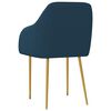 vidaXL Chaises &agrave; manger lot de 2 bleu velours