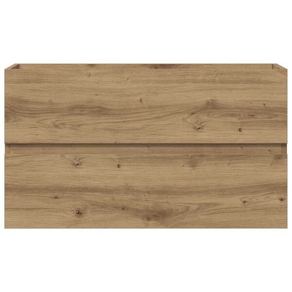 vidaXL Armoire d'&eacute;vier ch&ecirc;ne artisanal 90x38,5x45 cm bois d'ing&eacute;nierie