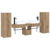 vidaXL Ensemble de mobilier de salle de bain 5 pc Ch&ecirc;ne artisanal