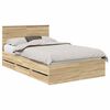 vidaXL Cadre de lit Ch&ecirc;ne Sonoma 120 x 190 cm Bois Ing&eacute;nierie