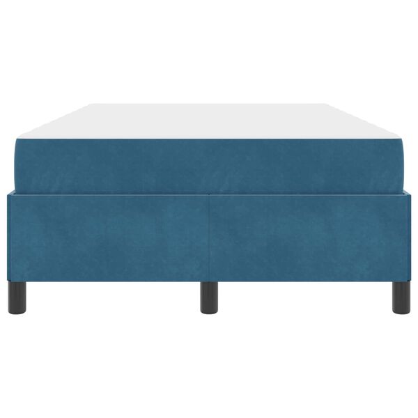 vidaXL Cadre de lit avec matelas Bleu fonc&eacute; 120 x 200 cm tissu