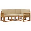 vidaXL Ensemble de canap&eacute;s d'ext&eacute;rieur 4 pc Naturel et Beige Polyester