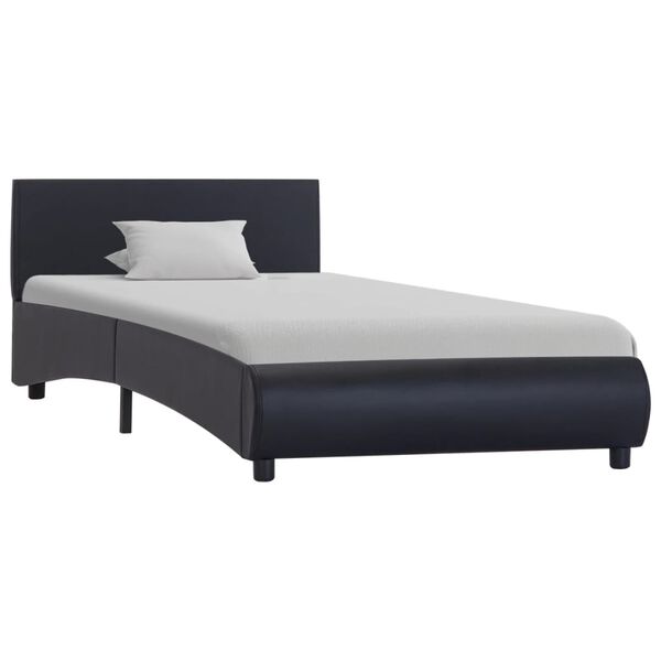vidaXL Cadre de lit avec LED sans matelas noir 100x200 cm