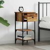 vidaXL Cabinet de chevet avec tiroir 2 pcs Marron 33,5 x 36 x 70 cm