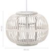 vidaXL Lampe suspendue Blanc Osier 40 W 30x22 cm Globe E27
