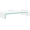 vidaXL Meuble TV/pour moniteur 90x30x13 cm verre transparent