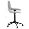vidaXL Chaises pivotantes &agrave; manger lot de 2 gris clair velours