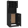 vidaXL Meuble pour machine &agrave; laver Noir