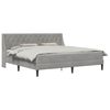 vidaXL Cadre de lit avec matelas Gris clair 180 x 200 cm Velours
