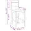 VidaXL Tabourets de bar 2 pcs blanc bois massif d'hévéa