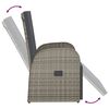 vidaXL Ensemble &agrave; manger de jardin 9 pcs coussins gris r&eacute;sine tress&eacute;e