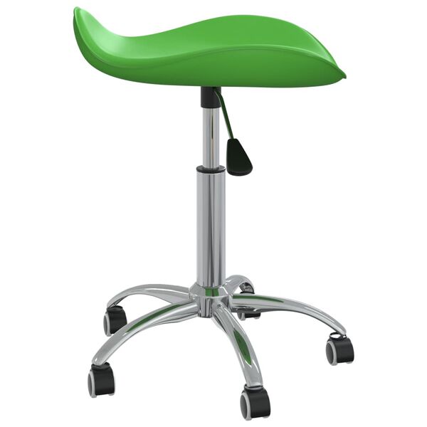 vidaXL Chaise pivotante de salle &agrave; manger Vert Similicuir