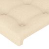vidaXL Sommier &agrave; lattes de lit avec matelas Cr&egrave;me 90x200 cm Tissu