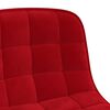 vidaXL Chaises &agrave; manger pivotantes lot de 2 rouge bordeaux velours