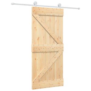 vidaXL Porte coulissante 90 x 210 cm Bois de pin massif