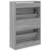 vidaXL Armoire à chaussures sonoma gris 60x21x87,5 cm bois ingénierie