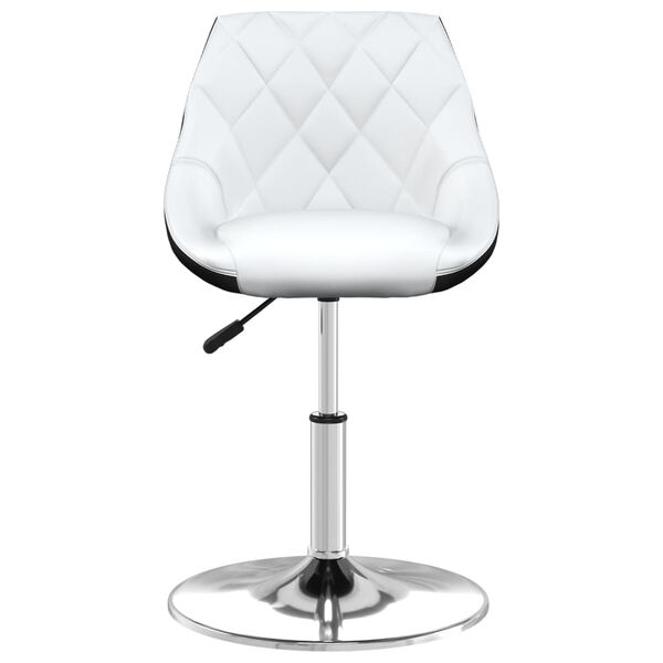 vidaXL Tabouret de bar Blanc et noir Similicuir