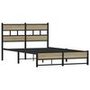 vidaXL Cadre de lit en métal sans matelas chêne sonoma 120x190 cm