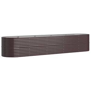 vidaXL Lit sur&eacute;lev&eacute; de jardin Acier galvanis&eacute; marron