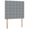 vidaXL Lit avec rangement et matelas Gris clair 100 x 200 cm Polyester