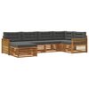 vidaXL Ensemble de canap&eacute;s d'ext&eacute;rieur 6 pc Naturel et Anthracite