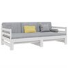 vidaXL Lit coulissant sans matelas blanc 2x(90x190) cm