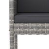 vidaXL Ensemble de bar de jardin 7 pcs et coussins Résine tressée Gris
