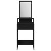 vidaXL Table de Toilette Ch&ecirc;ne noir 50 x 41 x 140 cm Bois d'ing&eacute;nierie