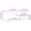 vidaXL Table basse sonoma gris 102x55x35 cm bois d'ing&eacute;nierie