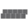 vidaXL Cl&ocirc;ture de jardin WPC 1737x186 cm Gris