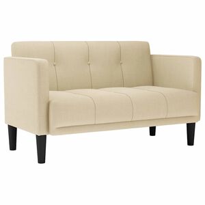 vidaXL Canap&eacute; deux places cr&egrave;me 111 cm en tissu