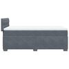 vidaXL Sommier &agrave; lattes de lit et matelas Gris fonc&eacute; 90x200 cm Velours