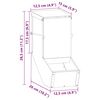 vidaXL Distributeur pour lapins Noir 12,5 x 26 x 28,5 cm