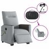 vidaXL Fauteuil inclinable de massage &eacute;lectrique Gris clair Tissu