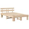 vidaXL Cadre de lit avec t&ecirc;te de lit Naturel 140 x 190 cm Pin massif