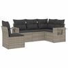 vidaXL Salon de jardin 5 pcs avec coussins gris clair r&eacute;sine tress&eacute;e