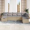 vidaXL Ensemble de Canap&eacute;s 8 pcs Beige et Gris clair polyrotin