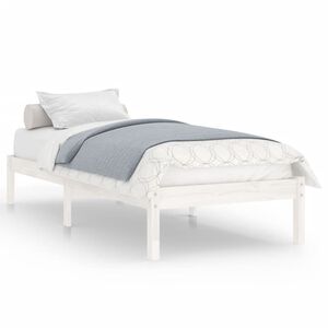 vidaXL Cadre de lit sans matelas blanc bois massif 90x200 cm