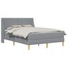 vidaXL Cadre de lit avec matelas Gris clair 120 x 190 cm Polyester