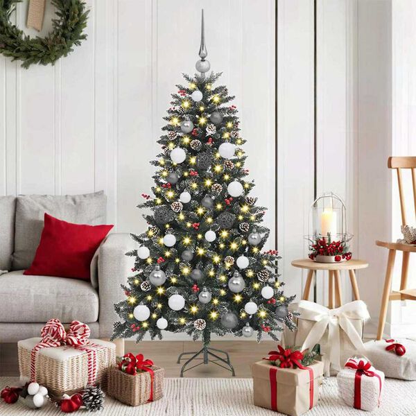 vidaXL Sapin de No&euml;l artificiel Vert 150 cm PVC, plastique et acier