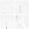 vidaXL Ensemble de salle &agrave; manger pour jardin 7 pcs Blanc Aluminium