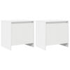 vidaXL Tables de chevet 2 pcs blanc 45x34x44,5 cm bois d'ing&eacute;nierie