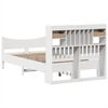 vidaXL Cadre de lit sans matelas blanc 135x190 cm bois de pin massif