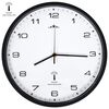 vidaXL Horloge murale radioguid&eacute;e Mouvement &agrave; quartz 31 cm Blanc/noir