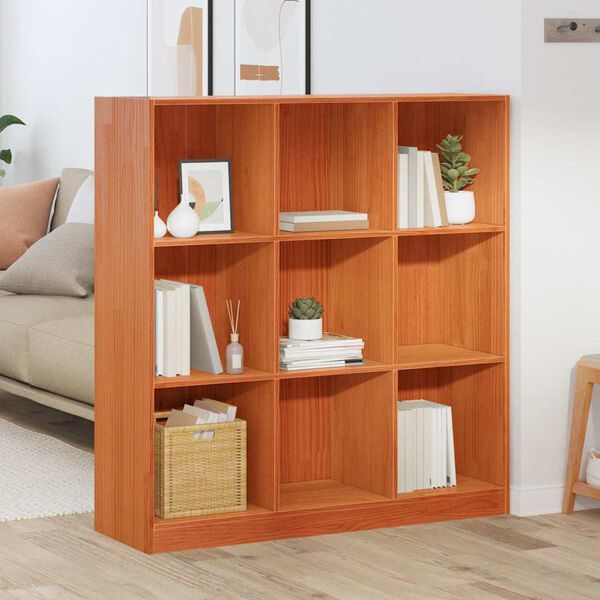 vidaXL Biblioth&egrave;que Brun cire 104 x 33 x 110 cm Pin massif