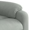 vidaXL Fauteuil inclinable &eacute;lectrique gris clair velours